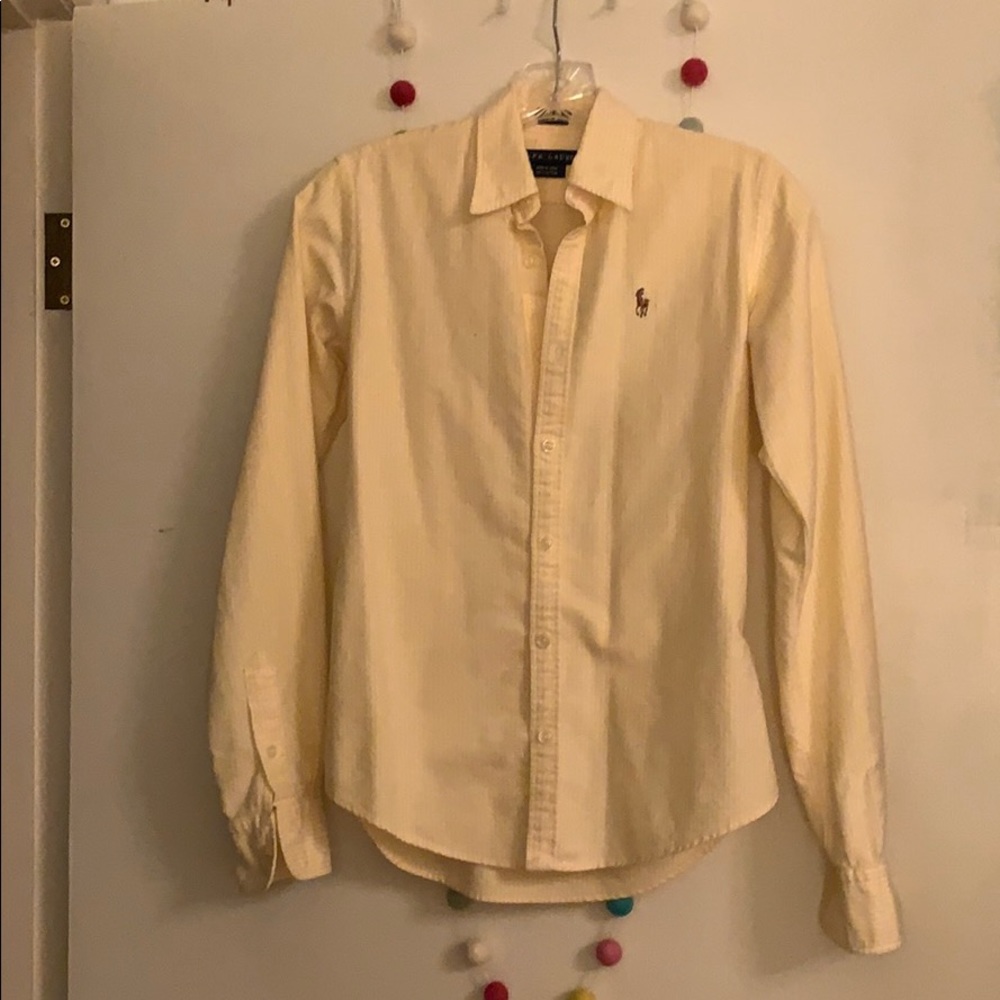 Ralph Lauren yellow striped oxford shirt
